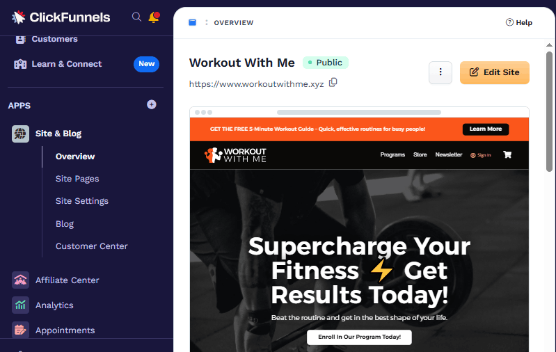 Simple sales funnel flow from landing page to checkout created using ClickFunnels